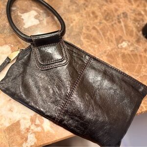HOBO Black Leather Wristlet